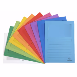 Exacompta Forever A4 Window Folder, 120 gsm, Assorted Colours, Pack of 50