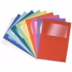 Exacompta Forever Window Folders. Bright folders manufactured from 120gsm pressboard with a semi transparent window and print ...