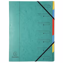 EUROPA 7 PART ORGANISER GREEN 54073E