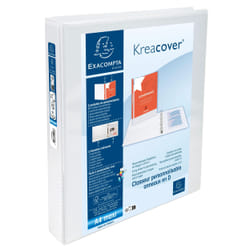 Exacompta Kreacover ring binder A4 White