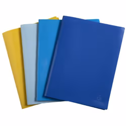 Exacompta Bee Blue Display Book 20 Pockets A4 Assorted Colours (Pack 4