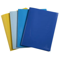 Exacompta Bee Blue Display Book 20 Pockets A4 Assorted Colours (Pack 4