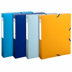 Exacompta BeeBlue. Type: Flap folder. Format: A4. Material: Polypropylene (PP). Width: 250 mm. Height: 330 mm. Weight: 160 g. ...