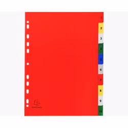 In coloured polypropylene these indexes are flexible and durable.Tabs printed 1-10Printable index page for identifying the co ...