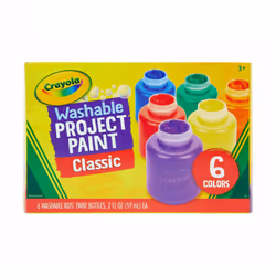 CRAYOLA WASHABLE KIDS PAINT PACK OF 6