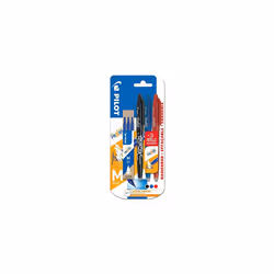 Frixion Ball - Erasable Gel Ink Pens - Blue Ink - Medium 0.7mm Nib - Blister Pack of 3 + 3 Refills
