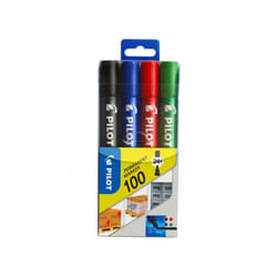 Pilot Permanent 100 marker 4 pc(s) Multicolour