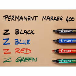 Pilot 400 permanent marker Chisel tip Black 20 pc(s) - Additional view 4