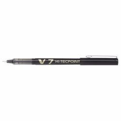 Pilot V7 Hi-Tecpoint Liquid Ink Rollerball Pen 0.7mm Tip 0.5mm Line Bl