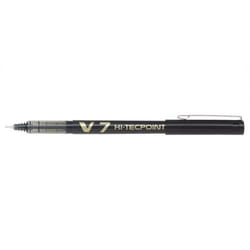 Pilot V7 Hi-Tecpoint Liquid Ink Rollerball Pen 0.7mm Tip 0.5mm Line Bl