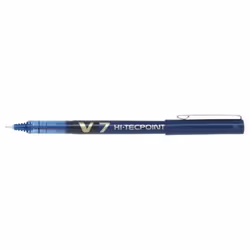Pilot V7 Hi-Tecpoint Liquid Ink Rollerball Pen 0.7mm Tip 0.5mm Line Bl