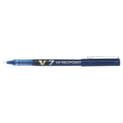 Pilot V7 Hi-Tecpoint Liquid Ink Rollerball Pen 0.7mm Tip 0.5mm Line Bl