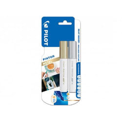 Pilot Pintor Medium Bullet Tip Paint Marker 4.5mm Gold and Silver Colo