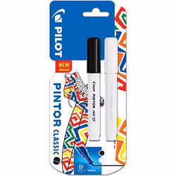 Pilot Pintor Extra Fine Bullet Tip Paint Marker 2.3mm Black and White