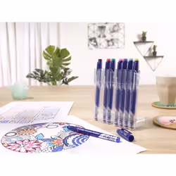 Pilot FriXion fineliner Fine Black, Blue, Green, Light Blue, Lime, Pink, Red, Violet 8 pc(s) - Additional view 5