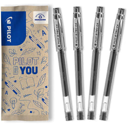 Pilot Gtec C4 Gel Rollerball Tip - Black (Pack of 4)