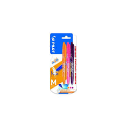 Pilot Frixion Erasable Rollerball Pen 0.7mm Tip -Apricot Orange, Coral Pink, Wine Red, Pack of 3, Medium