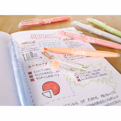 Pilot FriXion Light Natural Colors marker 6 pc(s) Chisel tip Blue, Grey, Light Green, Orange, Pink, Red - Additional view 6