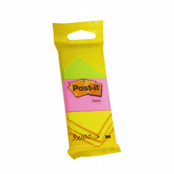Post-It 6812, Square, Green, Pink, Yellow, CE, 38 mm, 51 mm, 100 sheets