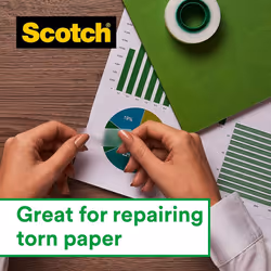 Scotch Weighted Refillable Tape Dispenser C38 in Black with 3 Rolls of Scotch Magic Invisible Tape, 19mm x 33m
