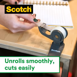 Scotch Weighted Refillable Tape Dispenser C38 in Black with 3 Rolls of Scotch Magic Invisible Tape, 19mm x 33m - Additional view 5