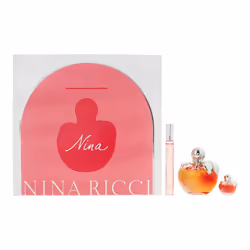 Nina Ricci Nina 3 Piece Gift Set: EDT 80ml - Rollerball 10ml - EDT 4ml For Women