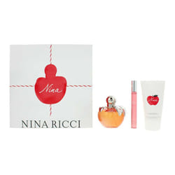 Nina Ricci Nina 3 Pc Set: EDT 80ml Rollerball 10ml Body Lotion 75ml Women