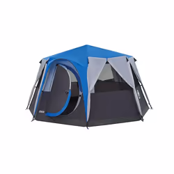 Coleman Cortes Octagon 8, Camping, Hard frame, Dome/Igloo tent, 8 person(s), Ground cloth, Black, Blue, Grey