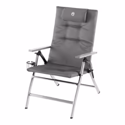 Coleman 5 Position Padded Recliner Chair - Grey