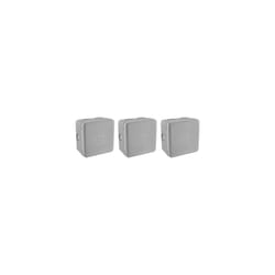 718813 Electrical Outdoor Waterproof Junction Box Set of 3 IP54 85 x 85 cm, Grey, 85