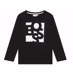 Hugo Boss Junior's J25M18 09B Long Sleeves T-Shirt Black - 10 Years
