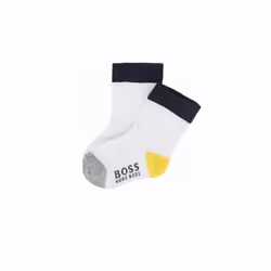 Hugo Boss Baby's J00080 M01 Two Pair Pack Socks Grey White - UK 8-8.5 / EU 25-26