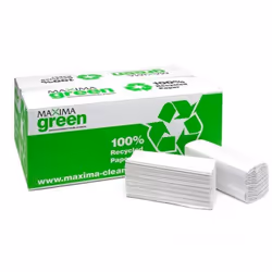 MAXIMA GREEN 2-PLY H/TOWELS WHT PK15