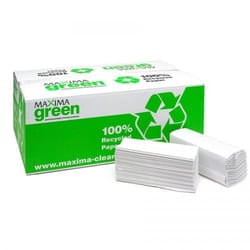 MAXIMA GREEN 2-PLY H/TOWELS WHT PK15