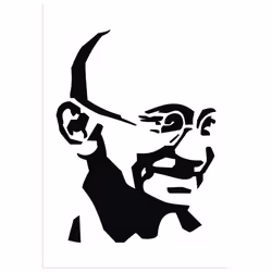 Mahatma Gandhi Hindi Indian Religion Hero Men Grey Classic T Shirt Tee Top - 4XL