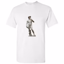 Michelangelo Statue of David Marble Sculpture Art White Men T Shirt Tee Top - L