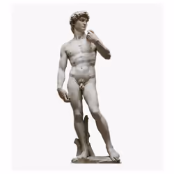 Michelangelo Statue of David Sculpture Mens White Tank Top Singlet T Shirt - S