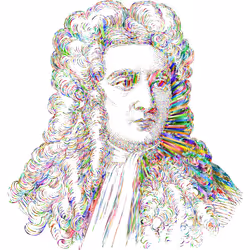 Sir Isaac Newton Portrait Science White Sweat Sweater Jumper Mens Sweatshirt - S