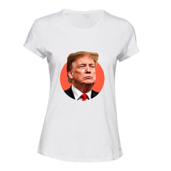 Funny USA President Donald Trump White Female Ladies Women T Shirt Tee Top - XL
