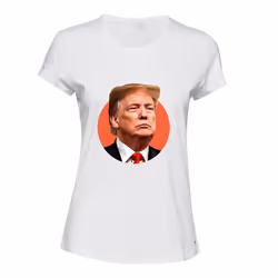 Funny USA President Donald Trump White Female Ladies Women T Shirt Tee Top - 2XL