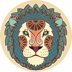 Lion Head Leo King Jungle Zodiac Horoscope White Ladies Women T Shirt Tee Top - S