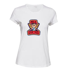 Girl Power Wonder Hand Woman Sign Pop Art White Ladies Women T Shirt Tee Top - M
