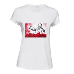 Mao Zedong Chinese Famous Marxist Theorist White Ladies Women T Shirt Tee Top - XL