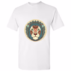 Lion Head Leo King of the Jungle Zodiac Horoscope White Men T Shirt Tee Top - 4XL