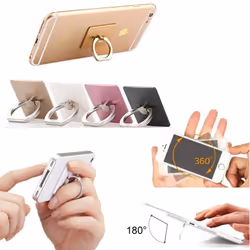 Phone Ring Grip Finger Holder Stand Mount for Motorola Moto Edge 20 30 Fusion g22 g51 g31 g50 g30 g10 g9 g8 g6 g7 g62 g32 Razr e7 E6s e22i - Black