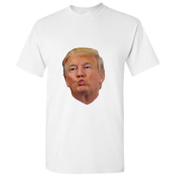 Funny USA President Donald Trump Kiss White Men T Shirt Tee Top - M