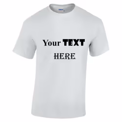 Personalised Customised Mens Custom Printed T-Shirt Text Printing Tee Top - White, S