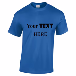 Personalised Customised Mens Custom Printed T-Shirt Text Printing Tee Top - Blue, 3XL