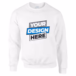 Personalised Mens Custom Printed White Sweater Jumper Sweatshirt Logo Printing - M