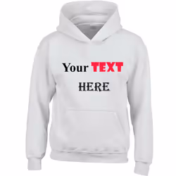 Personalised Mens Custom Printed Hoodie Hooded Sweatshirt Text Word Printing - White, 2XL